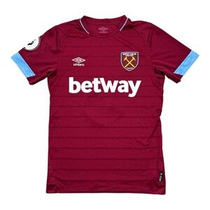 Umbro West Ham Felipe Anderson 2018-2019 Home Burgundy Jersey Mens Small